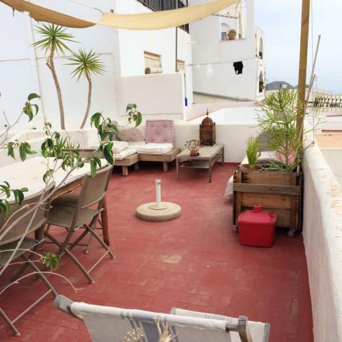 2 bedrooms appartement with sea view enclosed garden and wifi at Mojacar 1 km away from the beach