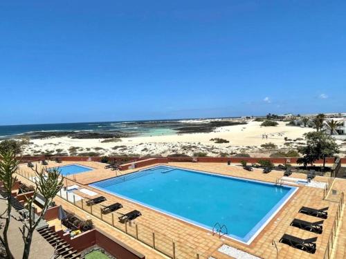 Apartamento 1 dormitorio en playa Cotillo con FreeWifi, terraza con vistas a oceano