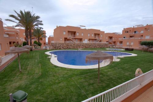 2 bedrooms appartement at Mojacar 200 m away from the beach with sea view shared pool and enclosed garden