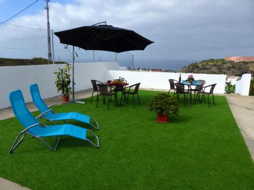 One bedroom appartement with sea view furnished terrace and wifi at La Orotava 5 km away from the beach