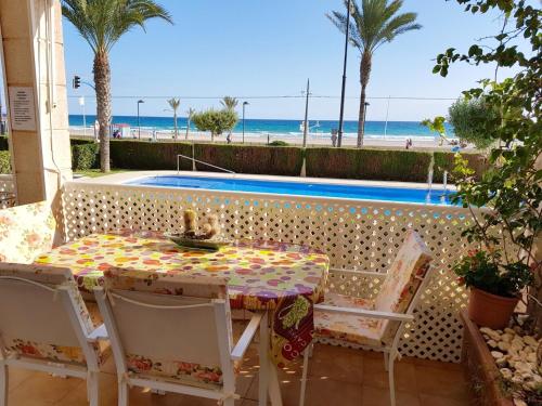 3 bedrooms appartement at San Joan d Alacant 50 m away from the beach with sea view shared pool and furnished garden