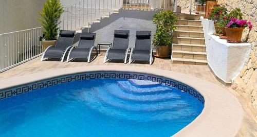 2 bedrooms appartement with sea view shared pool and enclosed garden at Benissa 5 km away from the beach