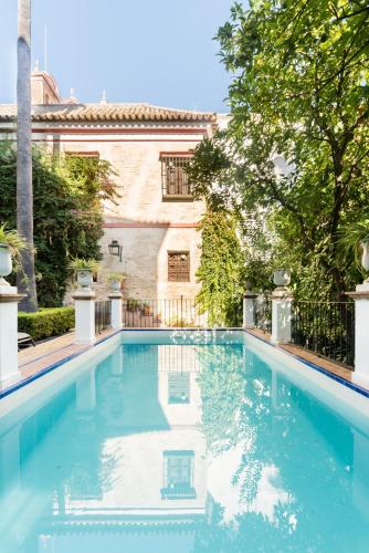 Casa Elvira, house with swimming pool and gardens close to the Cathedral and Alcazar Palace