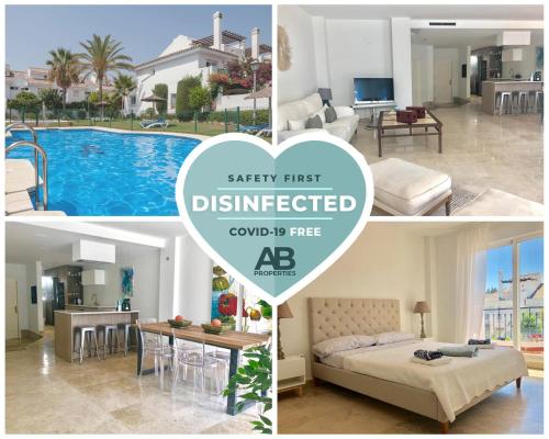 Covd 19 Free- Total Purified - Chic House Marbella - 3 Mm To Puerto Banús And Beach - Golden Mile - Direct Access To Pool And Tropical Garden