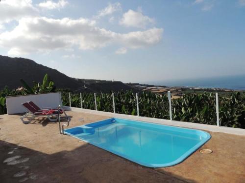 2 bedrooms house with sea view shared pool and terrace at Santiago del Teide 3 km away from the beach