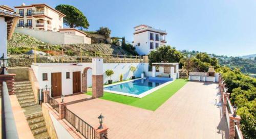 2 bedrooms house with sea view shared pool and jacuzzi at Canillas de Albaida