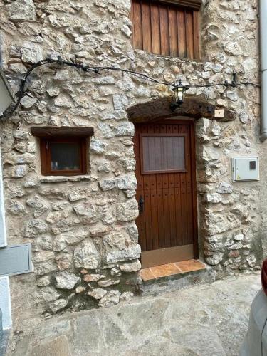 Rural Stone House with wood fireplace