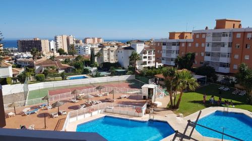 Studio at Torremolinos 700 m away from the beach with sea view shared pool and furnished terrace