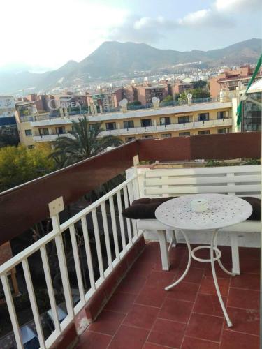 Studio at Benalmadena 600 m away from the beach with sea view shared pool and furnished terrace