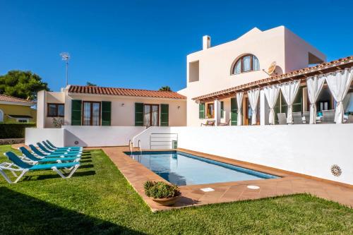 4 bedrooms villa at Ciutadella de Menorca 300 m away from the beach with private pool enclosed garden and wifi