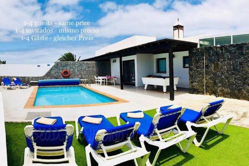 Villa Neptuno with private pool, sea view, Sat-tv & free Wifi